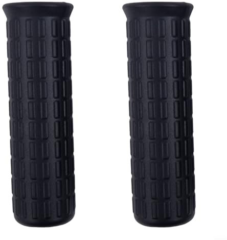 2 mangos de goma para carretilla, tubos redondos negros de repuesto, fundas antideslizantes de 114-122 mm para carrito de jardín, herramientas de carretilla para uso al aire libre (122 x 30 mm)