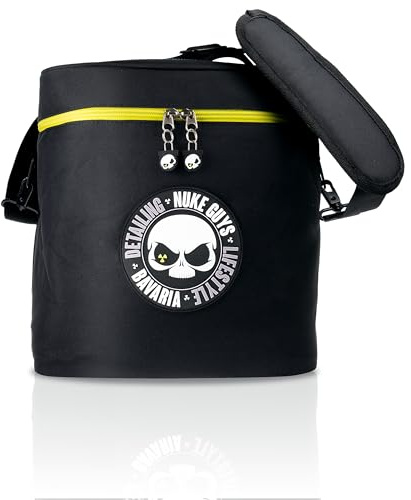Nuke Guys Detailing Bag Small | Praktische Tasche für den Kofferraum mit Klett für optimale Fixierung | Organizer zur Aufbewahrung von Autopflege Produkten | Auto Kofferraumtasche