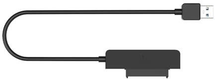 SATA till USB-A 3.0 och USB 3.1 Gen1-adapter för 2,5-tums skivor, snabb överföring och anslutning av externa enheter.