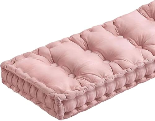 uyeoco Cuscini Imbottiti per Panche da Esterno/Interno – Cuscini per Panca da Esterno/Interno 1/2/3/4 Posti – Cuscino per Panca da Giardino, Cucina, Sala da Pranzo, Patio Altalena(rosa,60x40x10cm)