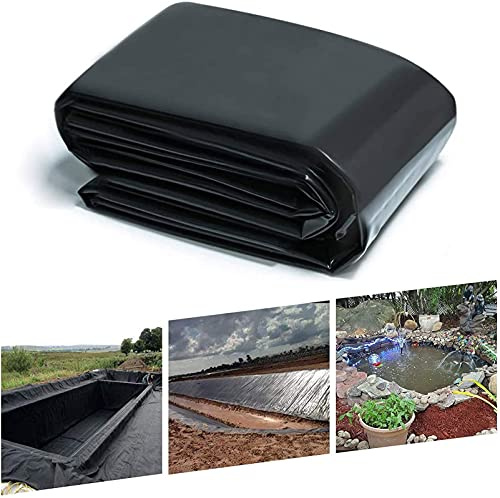 EPDM Gummidammsfoder 2 x 2 m 0,2 mm tjockt underlag för vattenfall koi-dammväxter och fontänöverdrag vinterskydd svart 60