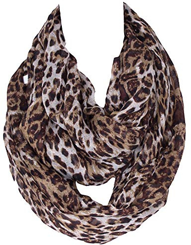 daguanjing Fashion Leopard Print Infinity Loop Scarf (1043-leopard)