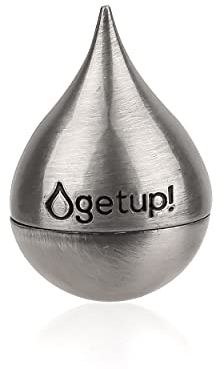 mogdi getup! mini Stehaufmännchen persönliches Geschenk Kraft Glücksbringer Talisman Freundschaft für Frauen & Männer Durchhalten Hoffnung Mut Erfolg Genesung Resilienz Schutzengel (vintage silber)