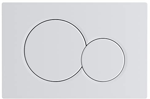 Hibbent Betätigungsplatte Kompatibel mit Sigma01 UP320,UP300, UP720 Wassertanks- Weiße Kunststoff für 2-Mengen-Spülung 1 Stück