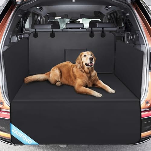 Zanfqvo Protection Coffre Voiture Chien avec Protection latérale - Imperméable Antidérapante Housse de Coffre pour Chien - Universelle Protection Coffre pour Camion, Voiture, SUV