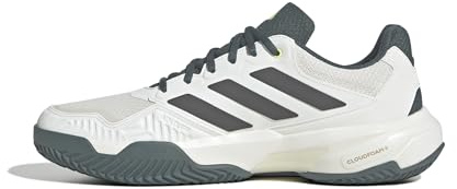 adidas Homme CourtJam Control 3 Clay Tennis Shoes Chaussures, Off White/Core Black/Aurora Ivy, 39 1/3 EU