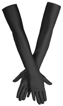 JchEnye Lange Handschuhe, 1 Paar Handschuhe, Elegante Damen Satin Klassische Abendhandschuhe, 1920er Jahre Klassische Opera Party Handschuhe, Halloween, Mardi Gras Kostüme