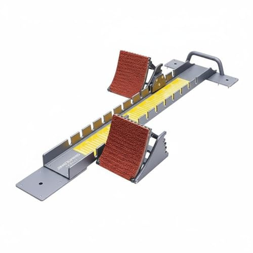 Hellery Adjustable Starting Block Bloc de Départ Course Plaques Ajustables Contrôle Amélioré Base Alliage d'Aluminium Surface Antidérapante pour Appui Sûr, 90A
