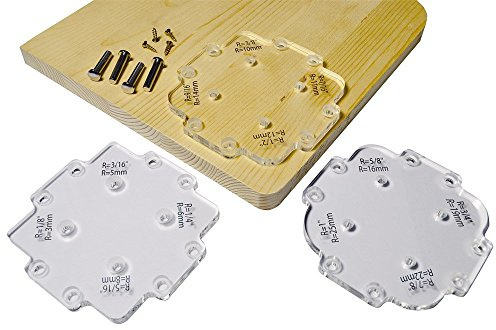 för router radijiggset radie mallar för router bord hörn radie jig 1/8 till 1