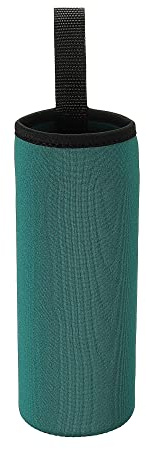 sourcing map Water Bottle Sleeve 500ml Neoprene Carrier Insulated Non Slip Protective Glass Bottles Cover with Strap for Cool or Hot Drinks, Deep Green 2 Pack