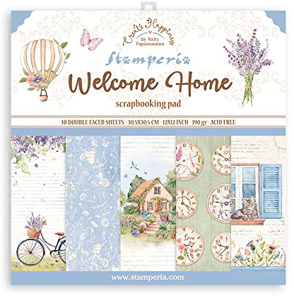 Stamperia International - Set di 10 fogli per album di ritagli, 30,5 x 30,5 cm (12 x 12)
