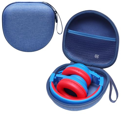 Kids Headphones Case Compatible with iClever BTH12 / HS19 / BTH26 / JoySpark-T5 / Candy Bila BH03 / EarFun/IMYB/MIDOLA MD-B01 / noot Products Foldable Kids Headphones, Blue (Case Only)