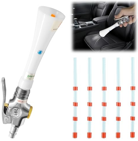 Pistolet de nettoyage à air comprimé pour compresseur de 6 à 9 bars, pistolet à air comprimé avec 5 tuyaux, pistolet de soufflage à sec, pistolet à air comprimé, pistolet pulvérisateur à air comprimé