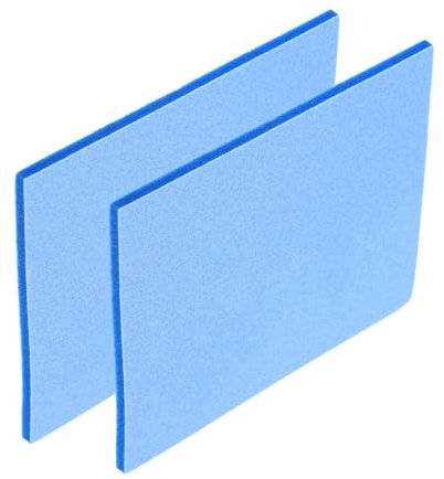 sourcing map 2pcs 500-600 Grit Sanding Sponge Pad 140mm x 114mm x 5mm Soft Foam Wet Dry Hand Sander Block Sandpaper for Model Metal Wood Furniture Polishing