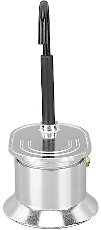 SUPYINI Brocca moka a tubo singolo, 1 tazza, 50 ml, beccuccio in lega di alluminio, fornello, caffettiera italiana, feste all'aperto, viaggi