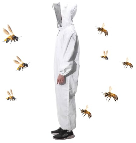 Combinaison d'apiculture - Combinaison de protection complète - Protection complète - Avec poches et poignets élastiques - Pour apiculteurs - Pour hommes et femmes