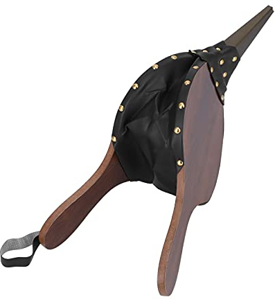 Fireplace Bellows, Wood Stove Fan Outdoor Cooking Fan Air Blower Wooden Manual Fire Stove Blower with Hanging Strap Fire Bellows for Camping BBQ Grill Chimney, 16.9x7.5 in