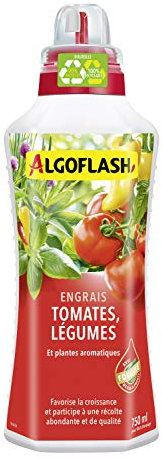 Algoflash Engrais Tomates et Légumes, Bouchon Doseur Inclus, 750 ml, ALIPOT750N