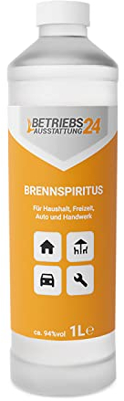Brennspiritus 1 Liter ca. 94% vol CA-NR. 64-17-5 UN1170 Für Haushalt, Freizeit, Auto & Handwerk