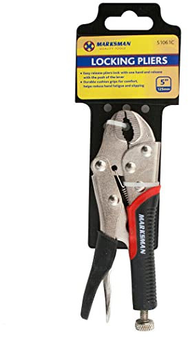 Set of 2-5” Locking Pliers - Heavy Duty Curved Mole Grip Pliers, Comfortable Handles 125mm | Jaw Locking | Suitable for Builders & Electrcians Hand Tool | Strong, Durbale & Long Lasting
