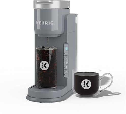 Keurig K-Iced Coffee Maker, Single Serve K-Cup Pod Iced Coffee Maker, With Hot and Cold Coffee Capabilities, Brews Any K-Cup Pod, Gray