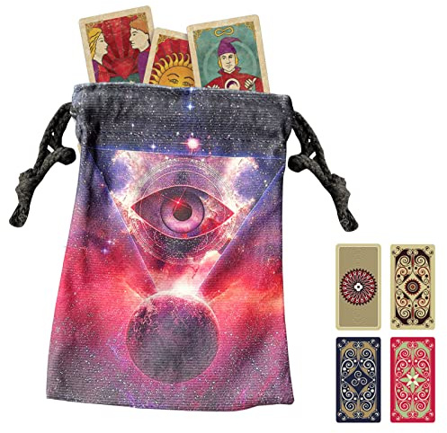 FacynRangement Tarot Tarot Tarottasche aus Samt, Paket mit Kordel, Gesellschaftsspiel, KarteTarot, Tasche