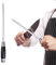 Afilador de Cuchillos de Acero de 8 Pulgadas, Chaira Afilador Manual de Afilar, Profesional Cocina Afilar Varilla, Afiladores de Acero con Alto Contenido de Carbono para Chef y Carnicero