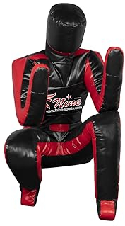 FNine Sports MMA Übungsattrappe Schildkröte Position Defensive Pose, für Judo, Karate, BJJ, brasilianisches Jiujitsu, Wrestling, Boxsack 180 cm – ungefüllt