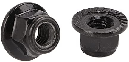 Écrou de Pneu de Verrouillage à Bride M5, 10 Pièces, Résistant à la Corrosion, écrous de Roue de Voiture RC, en Fer, pour Modèles à échelle 1/8 et 1/7 (Noir)