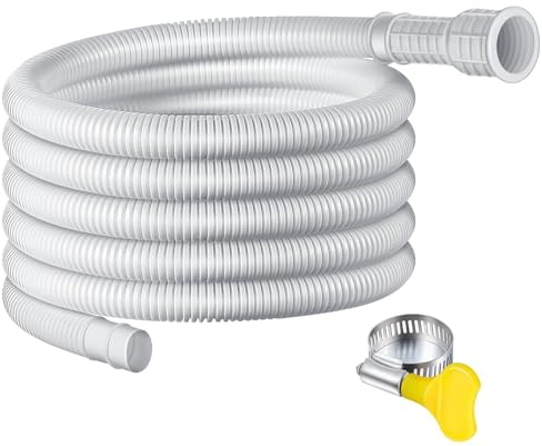Dehumidifier Drain Hose, 10/13ft Flexible with Cuttable Rubber Adapter and Connect Clamp, Replacement for Most Dehumidifiers, Air Conditioners, Garden Faucets