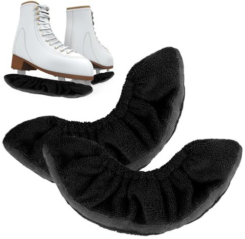XCRPRT Protector de hoja de patinaje sobre hielo, protectores de patinaje, patines de hockey, 1 par de fundas de patín de felpa suave, accesorios de patinaje sobre hielo para hombres, mujeres, niños y