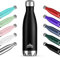 Mont-Clair H2O Trinkflasche Edelstahl - Thermosflasche - BPA-freie - Water Bottle, Edelstahl trinkflasche 750ML - 24h Kalt & 12h Warm - Trinkflasche Auslaufsicher - Schwarz