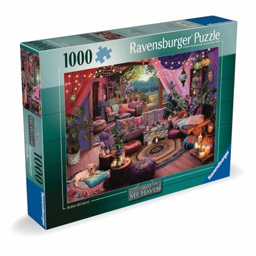 Ravensburger My Haven No. 12 Boho Retreat - 1000 Piece Jigsaw Puzzle for Adults and Kids Age 12 Years Up