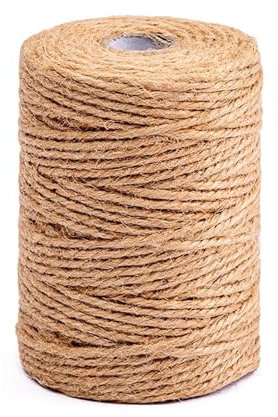 Natürliche Juteschnur, 3mm x 100m Juteseil, dekorative Paketschnur, Sisalseil, Gartenschnur, für Dekoration, Garten, Floristik, DIY Kunst, Bündelung, Handwerk, Geschenkverpackung(SIZE:100m)