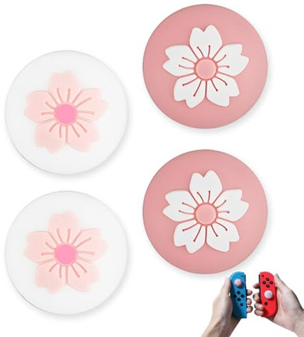 4 Pièces Capuchons de Joystick de Rechange, Caps Joystick, Capuchon de Stick Analogique pour Manette,Joystick en Silicone,Joystick Switch, Protection Manette Switch,Capuchon de Joystick