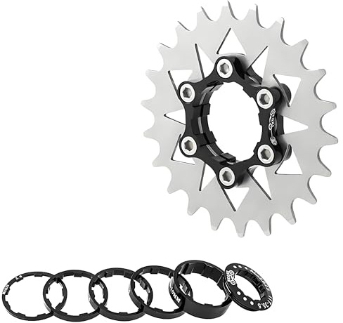 HillMiles MTB Roue Libre de vélo à Vitesse Unique 12/13/14/15/16/17/18/19/20/21/22T Cassette à Vitesse Unique avec entretoise