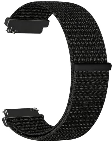 Aurrain 18mm 19mm 20mm 22mm Nylon Sports klockarmband för Garmin/Galaxy/Amazfit/Huawei,Unisex klockarmband i mjukt nylon med kardborreband.