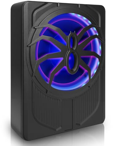 VINGVO Subwoofer para coche, 10 pulgadas, 800 W, subwoofer activo para coche, 2,6 ohmios, ultraplano, subwoofer para coche, con amplificador controlador de sonido bajo, altavoz para vehículo, camión