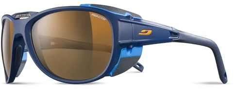 Julbo Explorer 2.0 Gafas DE Sol, Azul Oscuro Mate/Azul Cyan, Talla única Unisex Adulto