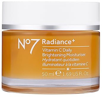 The Boots No.7 Radiance+ Vitamin C Daily Moisturiser, 1.6 Fl Oz (Pack of 1)