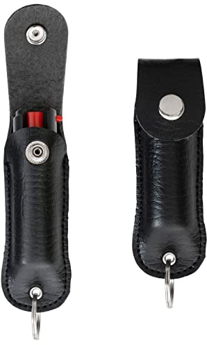 Police Magnum Keychain Pepper Spray Belt Clip Holsters - 2 Pack 1/2oz Maximum Heat Strength Self Defense- Made in The USA (Black)