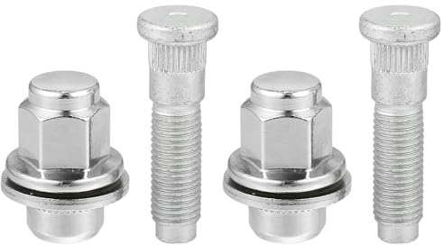 A ABSOPRO N.° C2C35294010 Pernos de rueda M12-1,5 para Jaguar F/S/X-Type XFR XJ XR/Delantero/Trasero/Izquierdo/Derecho, de acero de aleación, 19 mm, hexagonales, tono plateado, 1 juego