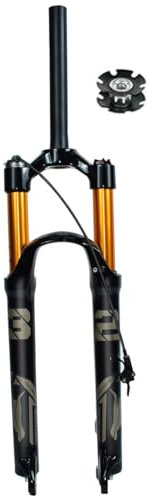 FukkeR 26 27.5 29 Zoll Fahrrad Luft Federgabel 1-1/8 Gerader Schaft City Bike Trekking Vorderrad Gabel Federweg 120mm Schnellspanner 9 × 100 QR Für DH AM (Color : Black Remote, Size : 27.5inch)