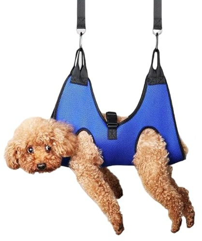 tulahkomen Amaca per cani per toelettatura, amaca portatile per tagliare le unghie del cane, imbracatura per lavare il bagno per animali domestici feriti di piccola taglia grande gatto interno bagno
