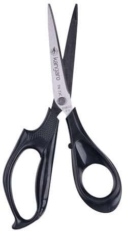 Kangaro Office Scissors 18.5 cm Universal Scissors with Protective Cover for Right-Handed Users, Assorted Colours