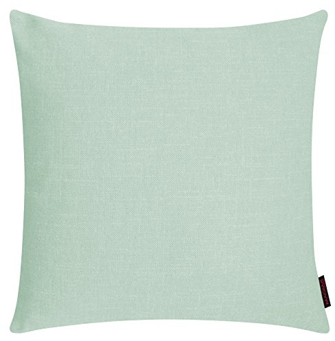 Magma „Riva“ Kissenhülle ca. 50 x 50 cm im Retro-Style; Leinen-Vintage-Look in 6 zarten angesagten Pastelltönen (Farbe pastellgrün)