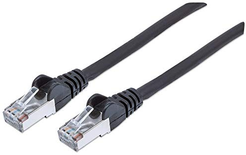 Intellinet 739856 Netzwerkkabel Cat6, SFTP LS0H Kupfer RJ-45 Stecker auf RJ-45 Stecker 1,5m schwarz
