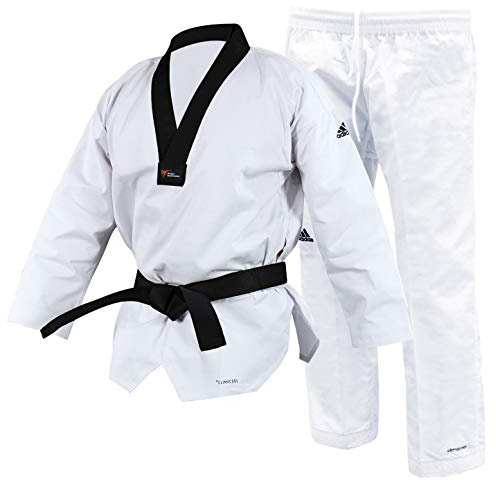 Adidas WTF Taekwondo Champion III Dobok Uniform - Black Collar (170cm)