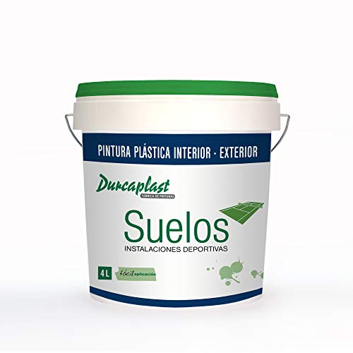Durcaplast pintura de suelos para pistas deportivas, garajes y pavimentos en general de hormigón, cemento, asfalto y mortero. Color Verde similar NOVA L-050 Mate, 14 Litros.