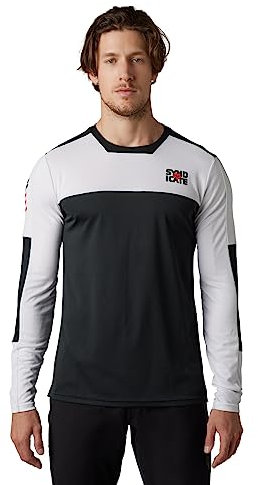 Fox Defend Syndicate Mens Race LS Mountain Bike Jersey - White, 2XL